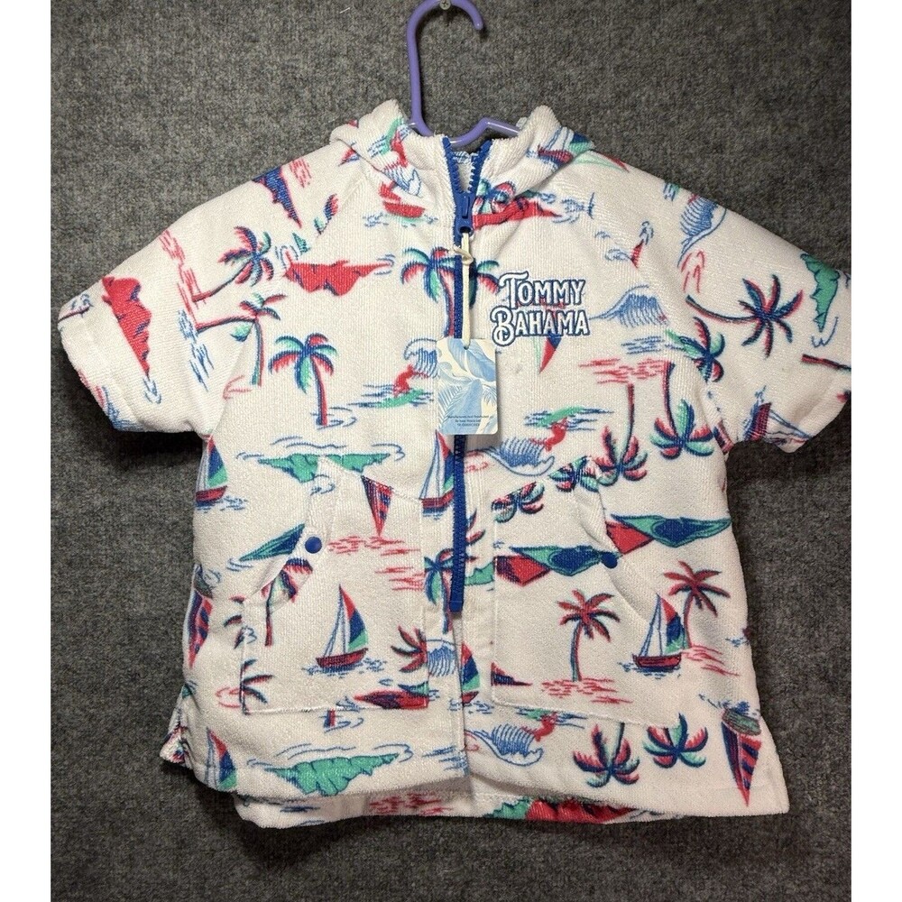 Tommy Bahama Boys CoverβUp β Size 3β6 (S/M) β Palm Tree Print β NWT